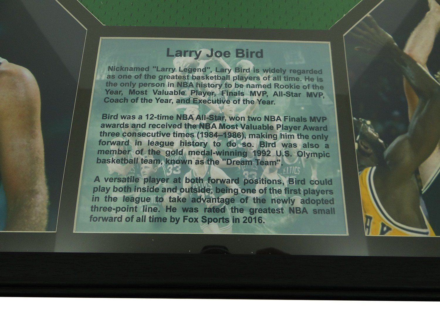 Larry Bird Celtics Mitchell & Ness Swingman 85-86 Season Jersey Framed UNSIGNED