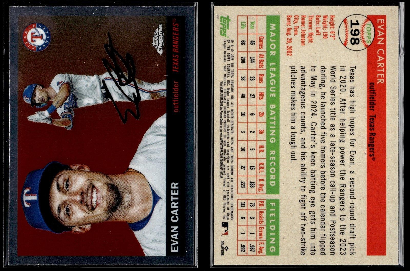 2025 Topps Chrome EVAN CARTER #198 NM