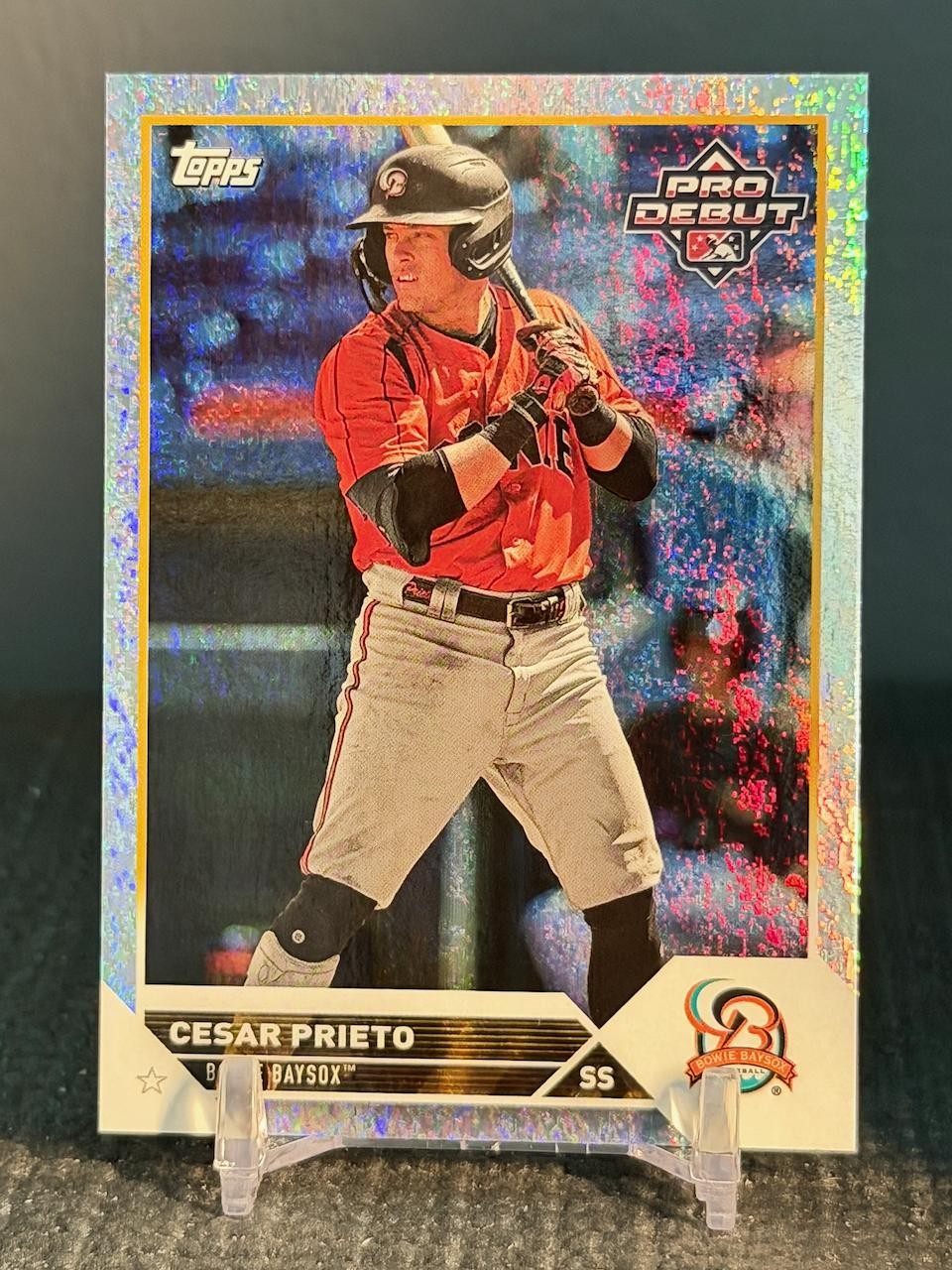 2023 Topps Pro Debut Cesar Prieto #PD-16 – Sparkle SN #/175 Bowie Baysox