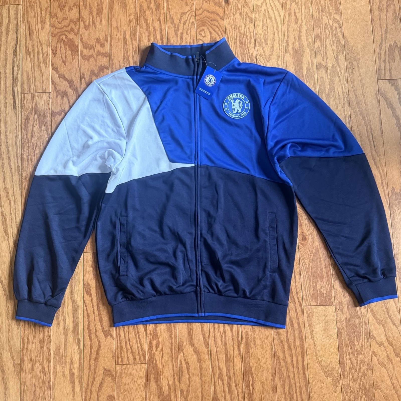 Icon Sports Chelsea FC Track Jacket Blue White Navy Officially Licensed