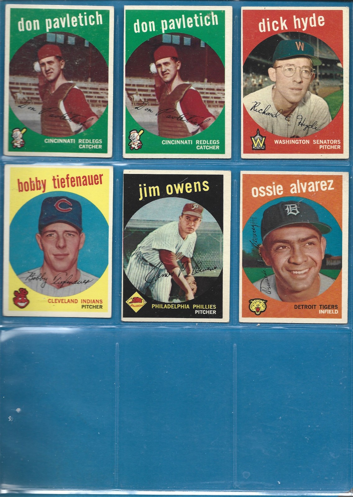 1959 Topps Baseball Common Players- Fill your set -Ex To Exmt – No Creases