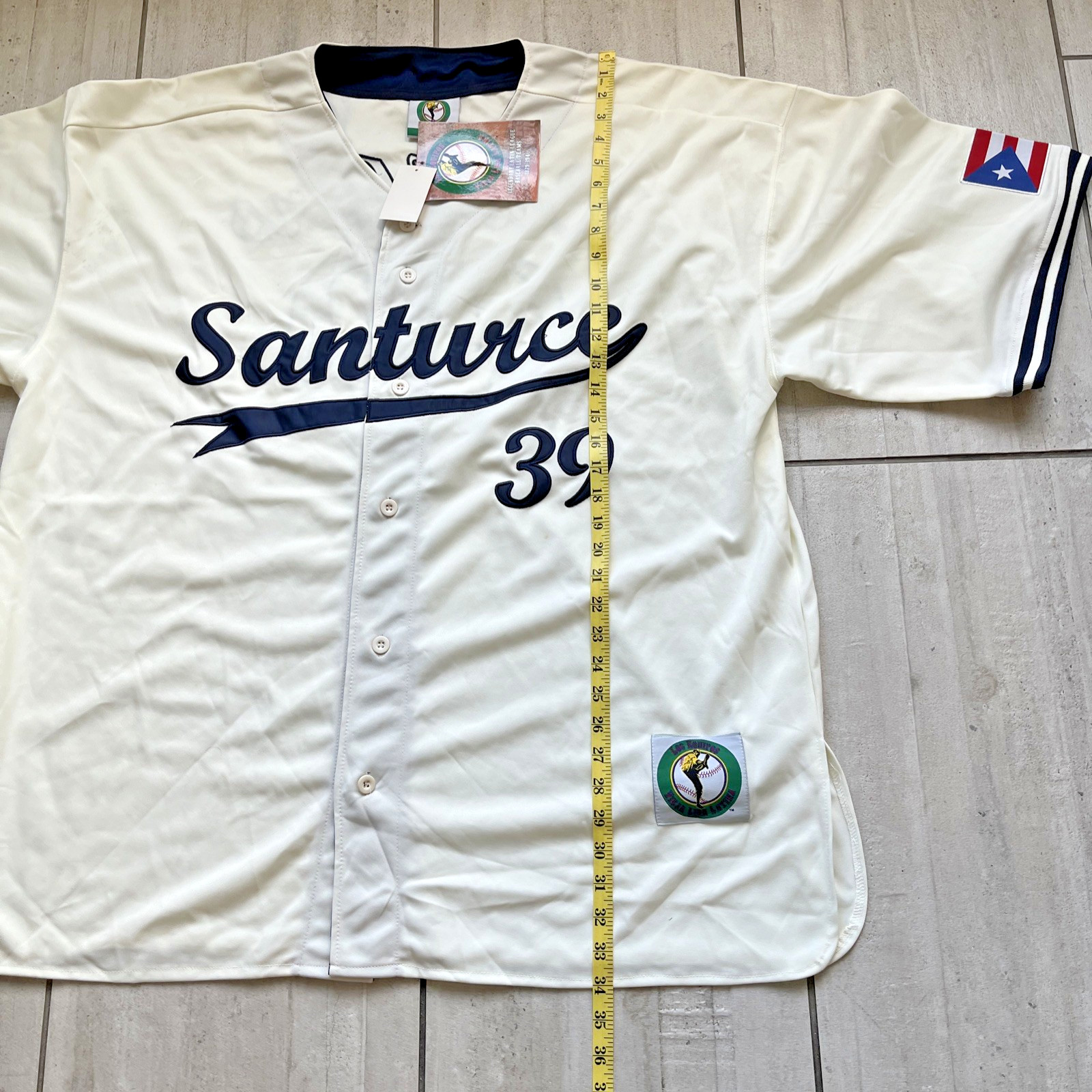 LOS EQUIPOS PUERTO RICO LATIN LEAGUE SANTURCE CRABBERS BASEBALL JERSEY MEN 2XL