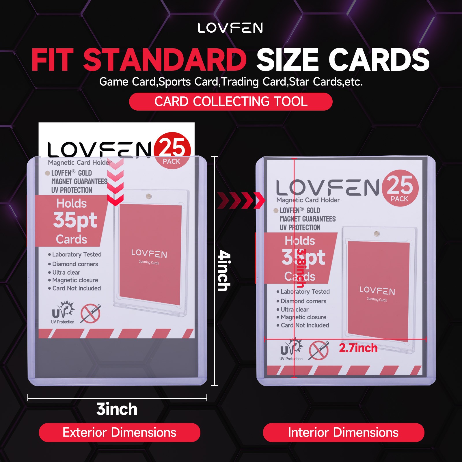 1000ct 3×4 Toploaders&Sleeves For Standard 35pt Trading Cards (10*100pack)