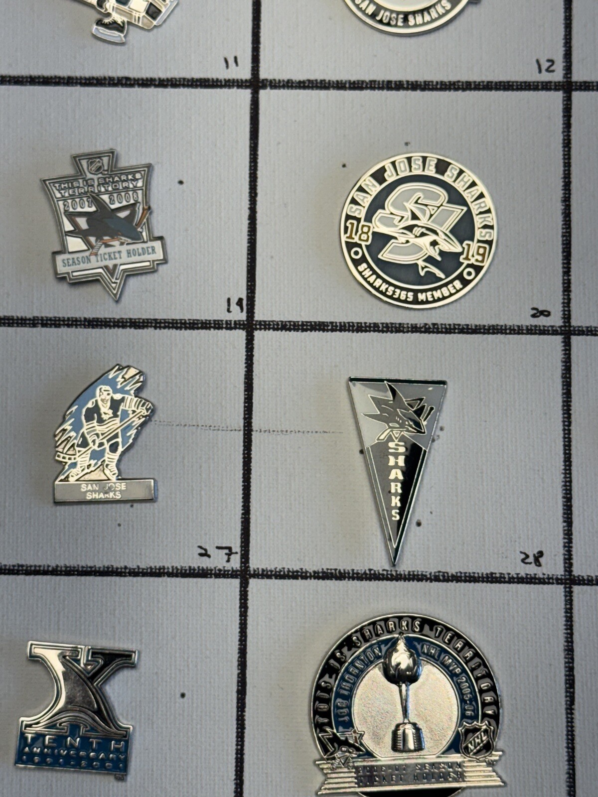 San Jose Sharks NHL Ice Hockey Lapel Pins; You Pick! Volume Discount