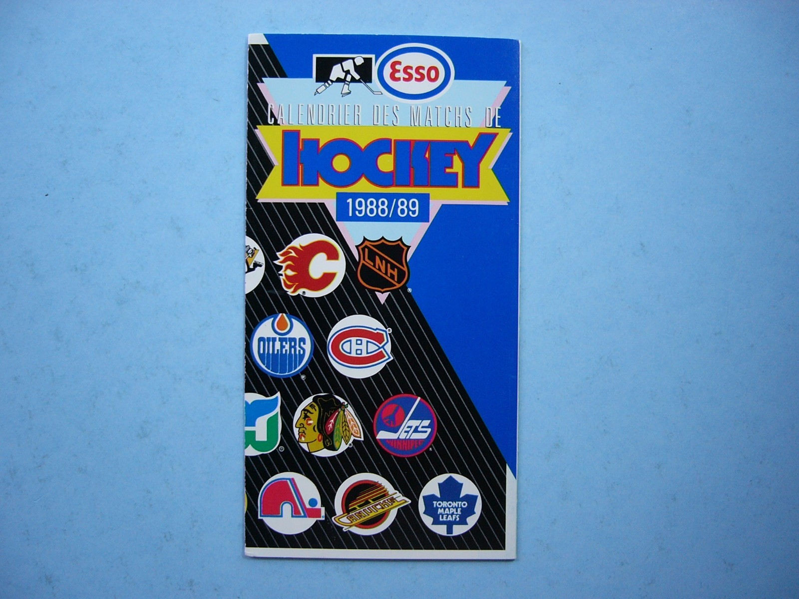 1988/89 IMPERIAL OIL ESSO NHL HOCKEY BROADCASTS SCHEDULE ENGLISH-FRENCH VERSION