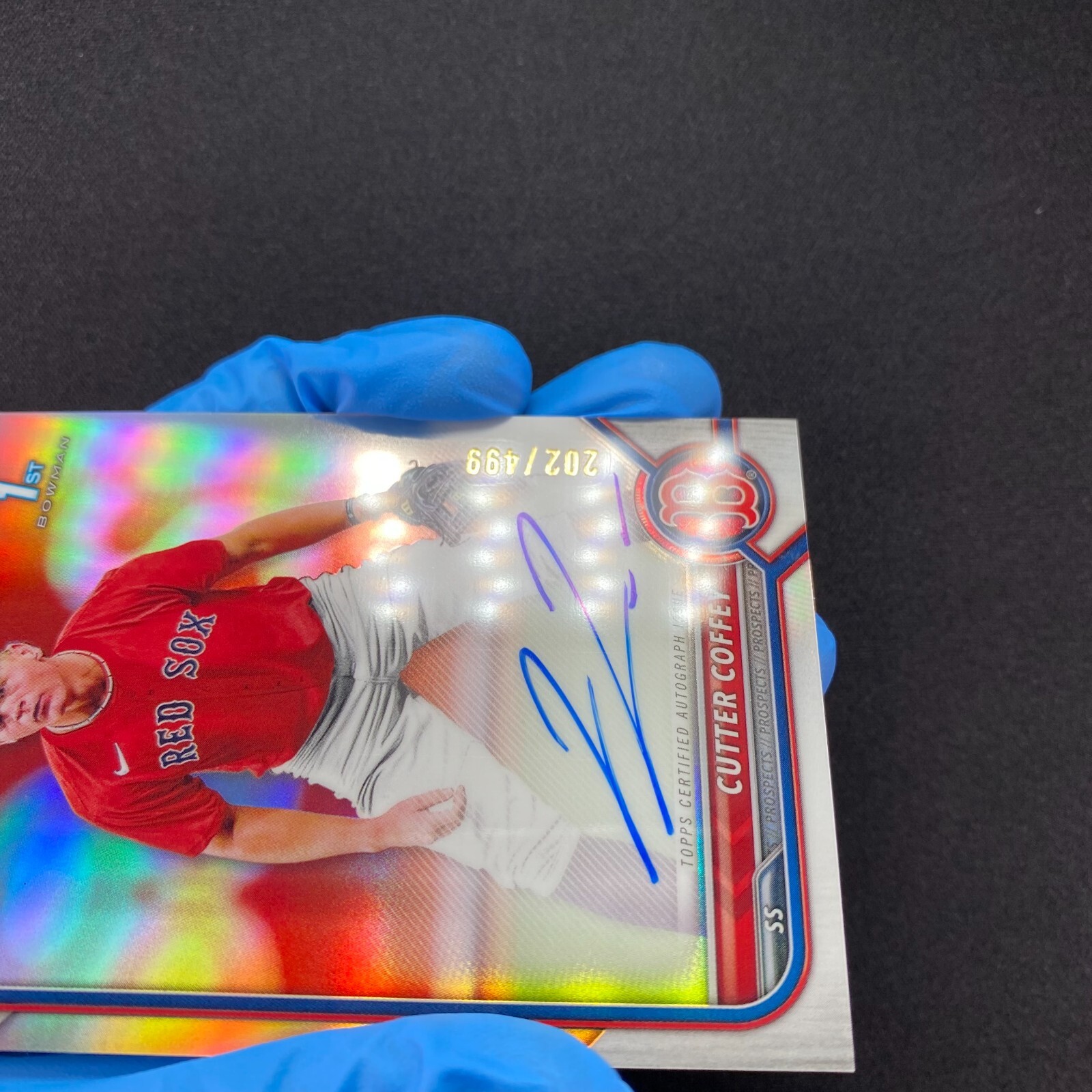 2022 Bowman Draft Cutter Coffey 1st Chrome Auto /499 Refractor Autograph CDA-CC