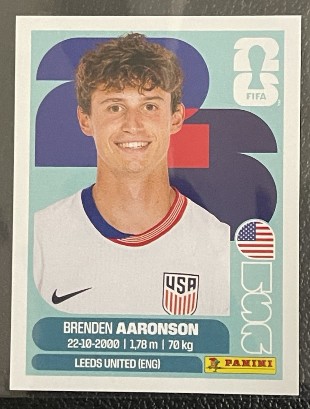 USA 1-20 Complete Panini World Cup 2026 Stickers + 5 Blue Parallels Pulisic