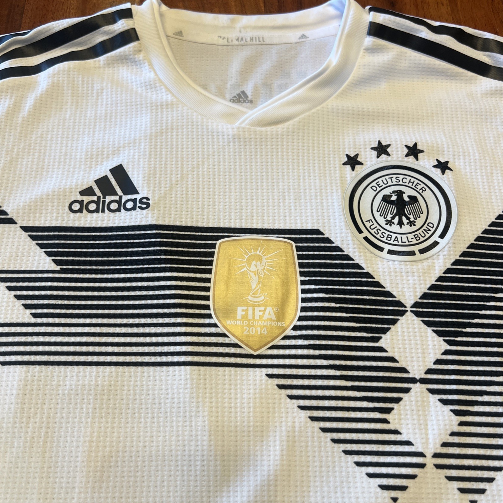 Germany 2018 Home Jersey #13 MULLER Adidas White Shirt Size L Soccer Football