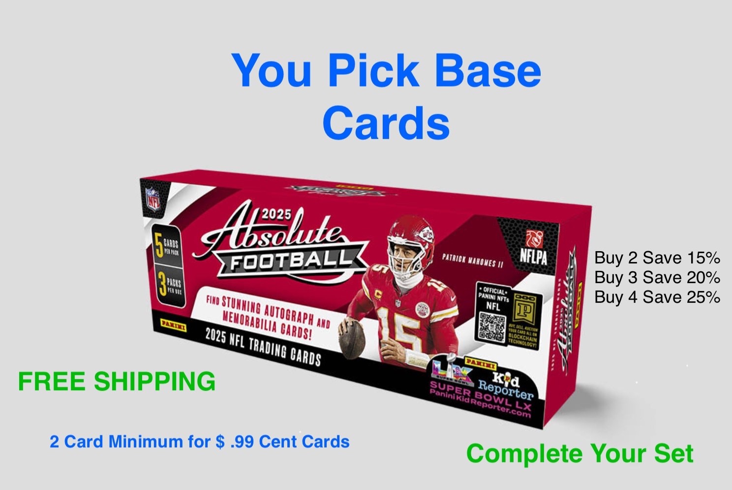 🔥 2025 Panini Absolute – Base Cards + Inserts, BUY 2 For FREE SHIPPING