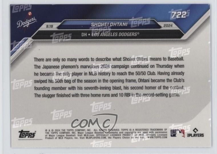 2024 Topps Now /653737 Shohei Ohtani #722 13sd