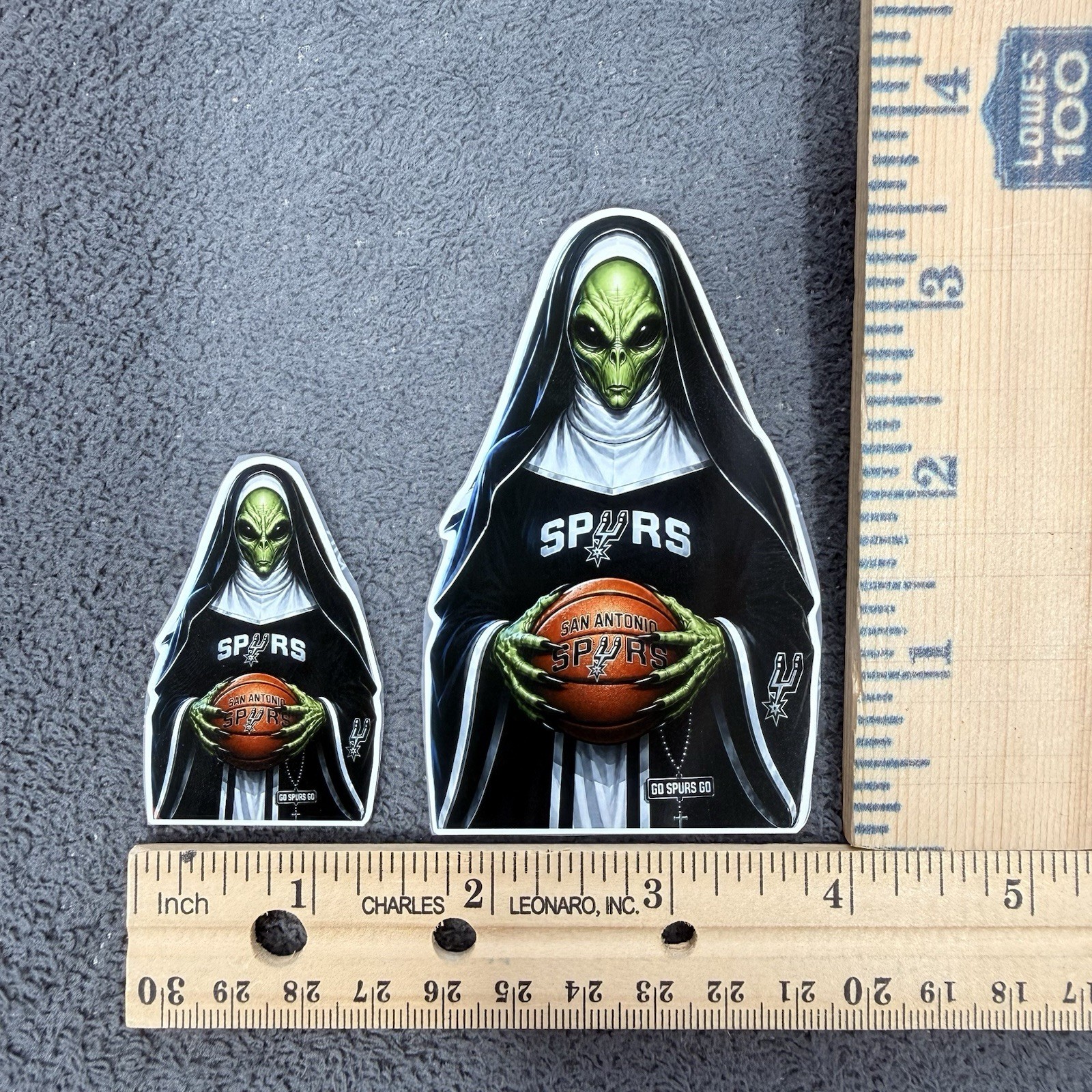 2 San Antonio Spurs Nun Victor Wembanyama NBA Basketball Sticker Decal Alien Art