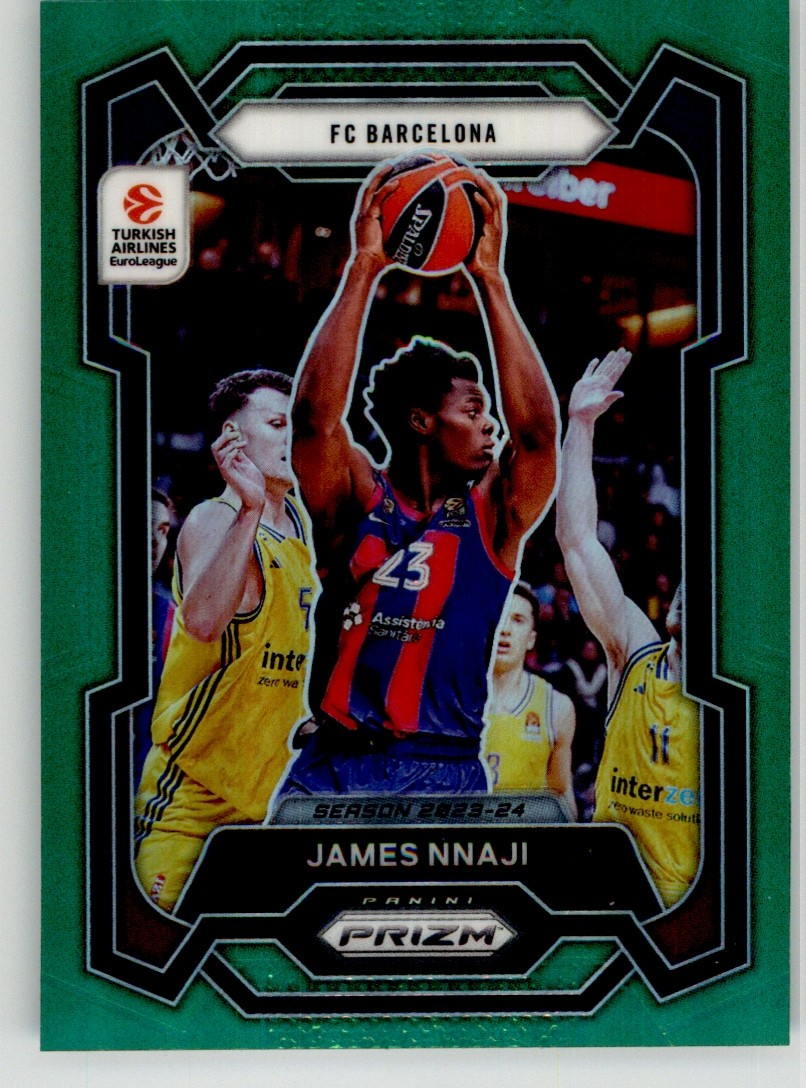 James Nnaji 2023-24 Panini Prizm EuroLeague Green Prizm 170 FC Barcelona