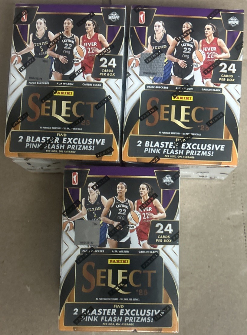 2025 Panini Select WNBA Basketball (3) Blaster Boxes BRAND NEW FACTORY SEALED