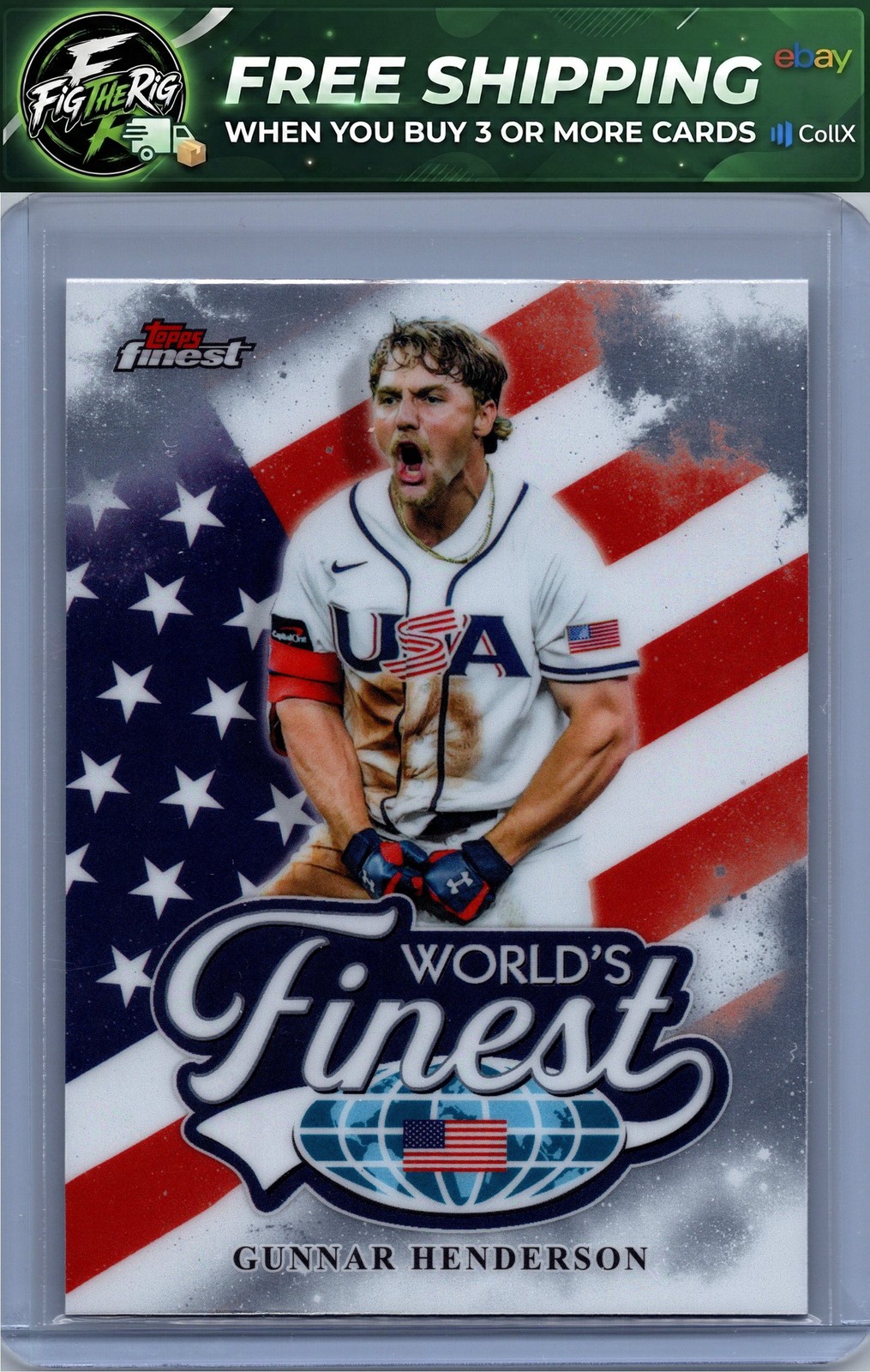 Gunnar Henderson – 1026 Topps Finest World’s Finest Team USA #WF-6