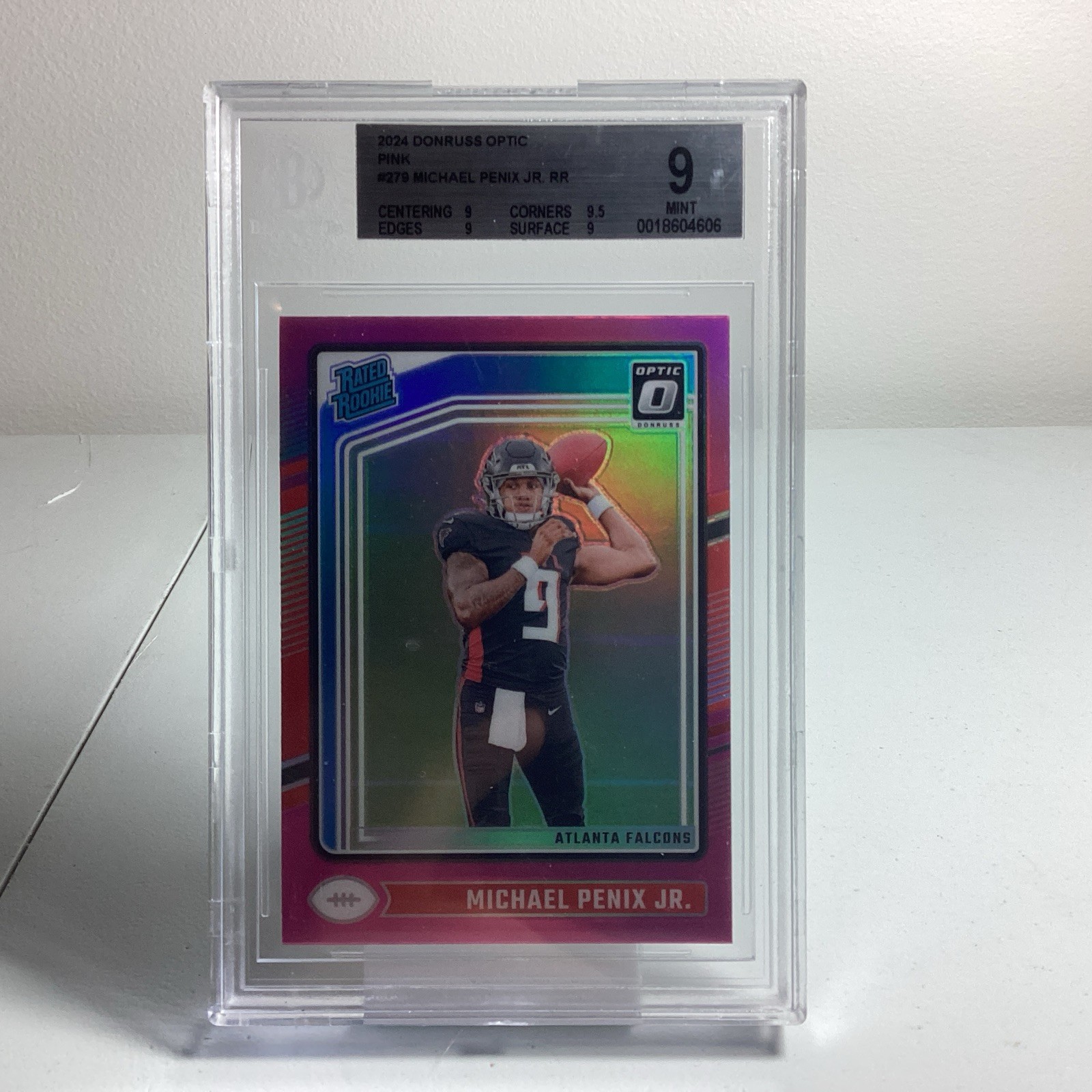 2024 Panini Donruss Optic Football Michael Penix Jr. Rookie Holo Graded 9 Mint