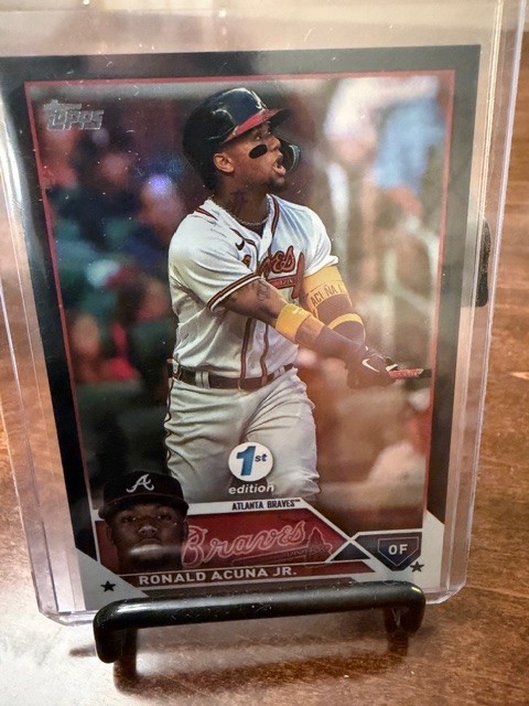 2023 Topps Series One 1st Edition Black Foil #’d 20/25 Ronald Acuña Jr #150