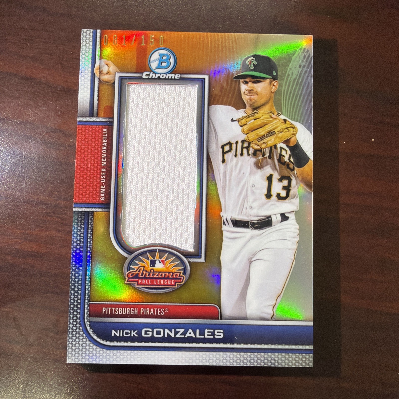 2023 Bowman Chrome – 2022 Afl Relics Nick Gonzales #AFLR-NG /150 (MEM, RC)