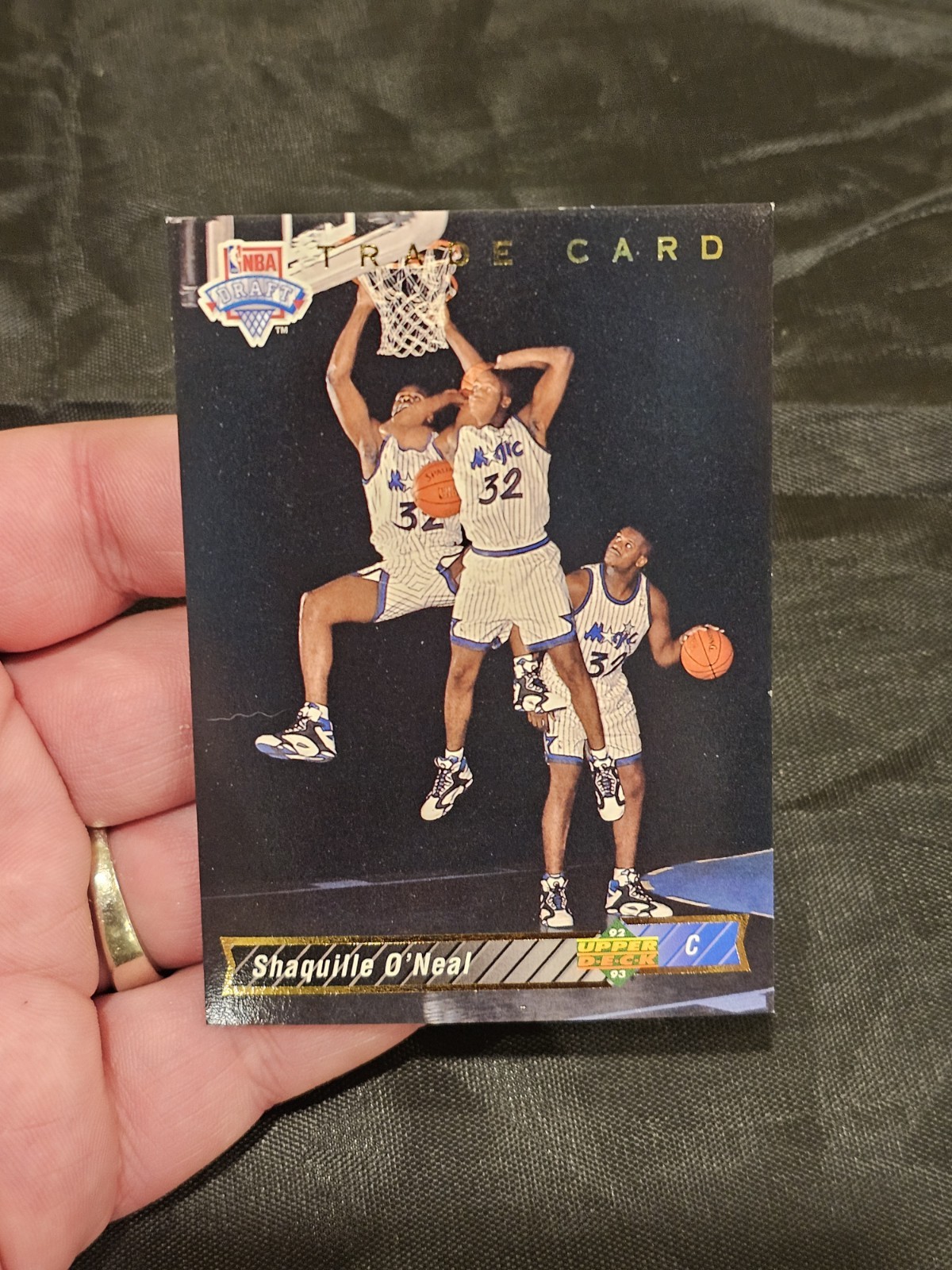 1992-93 UPPER DECK Shaquille O’Neal Shaq Rookie Trade Card 1b #1 Draft Pick RC