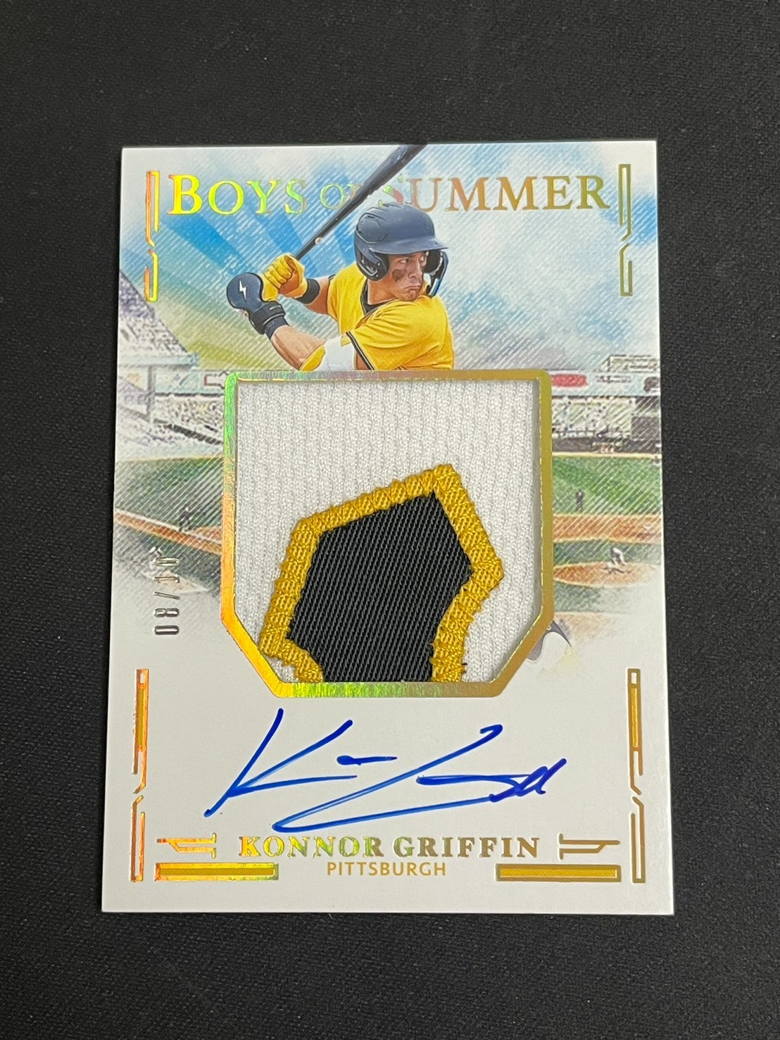 Konnor Griffin 2025 Panini Boys of Summer /10 Patch Auto Jumbo Material #JMS-KG