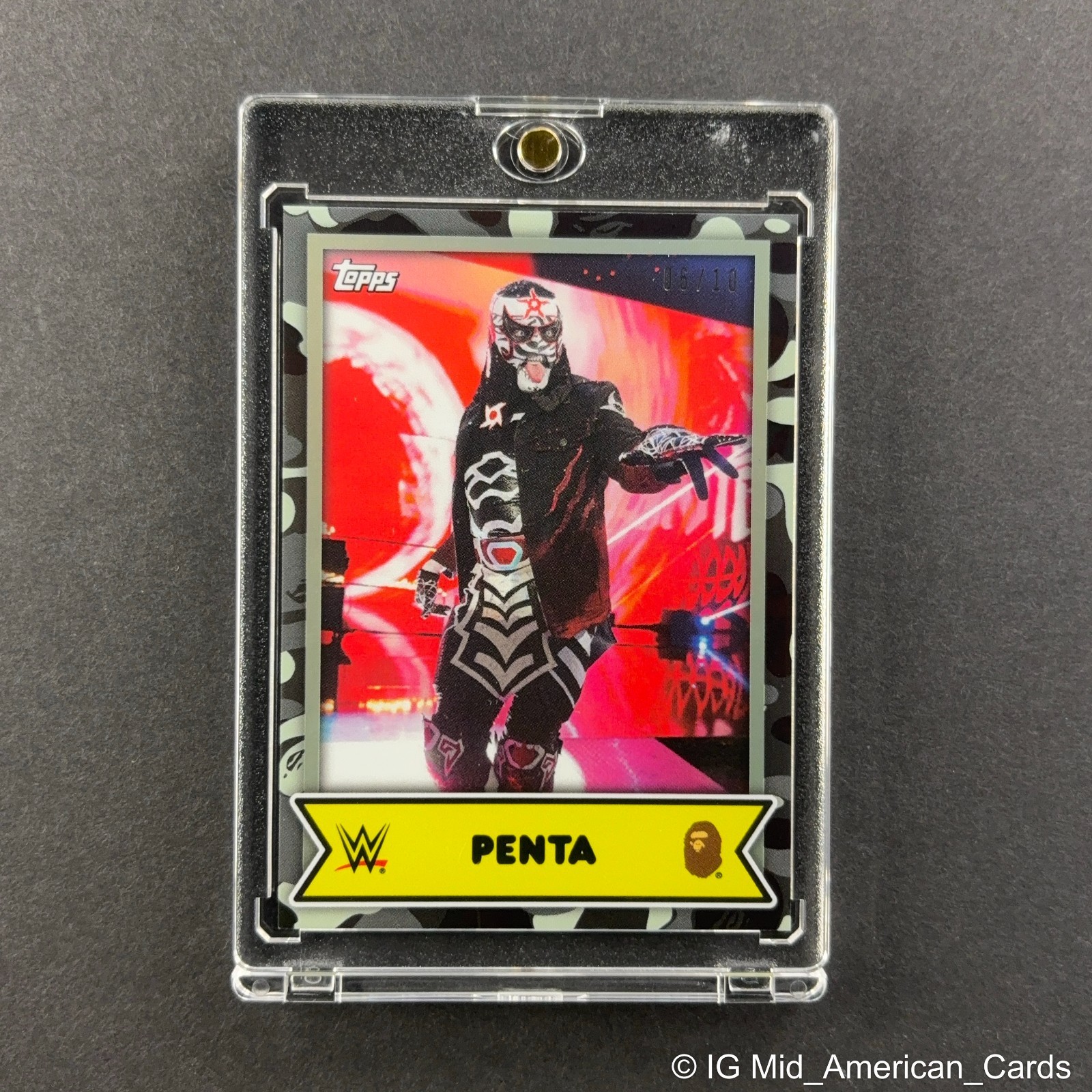 2025 Topps WWE X Bape #14 Penta El Zero M Black Camo /10 SSP