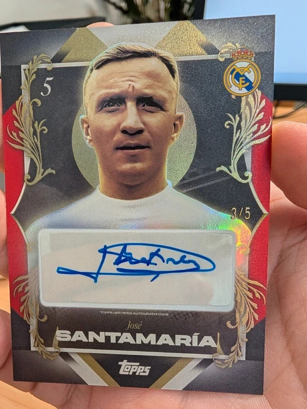 Jose Santamaria Real Madrid Legend Topps Auto 3/5
