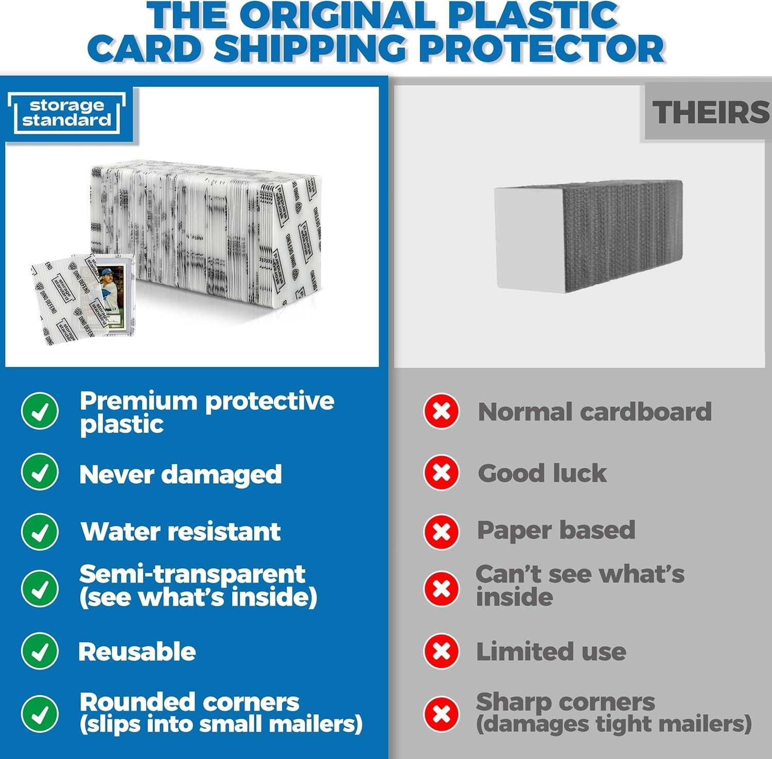 Premium Trading Card Protectors – Ultra Strong Plastic Inserts – 110 Pack