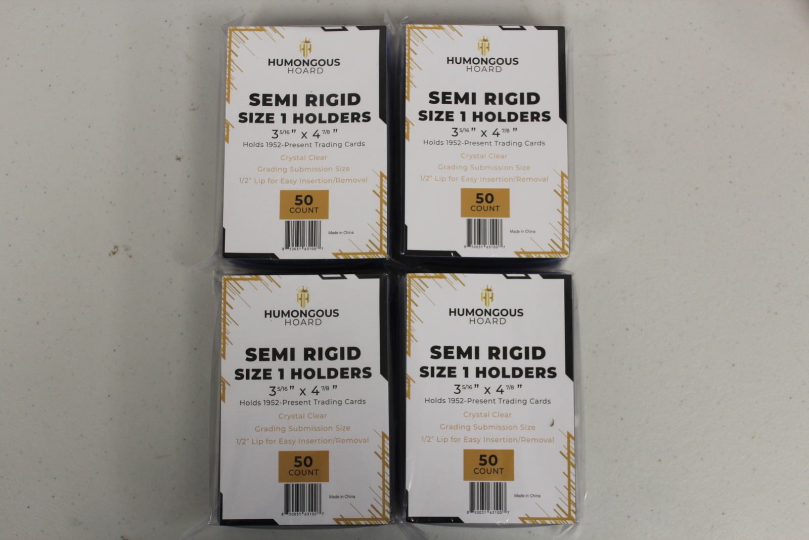 (200) Humongous Hoard Semi Rigid Size 1 Grading Submission 3 5/16 x 4 7/8″