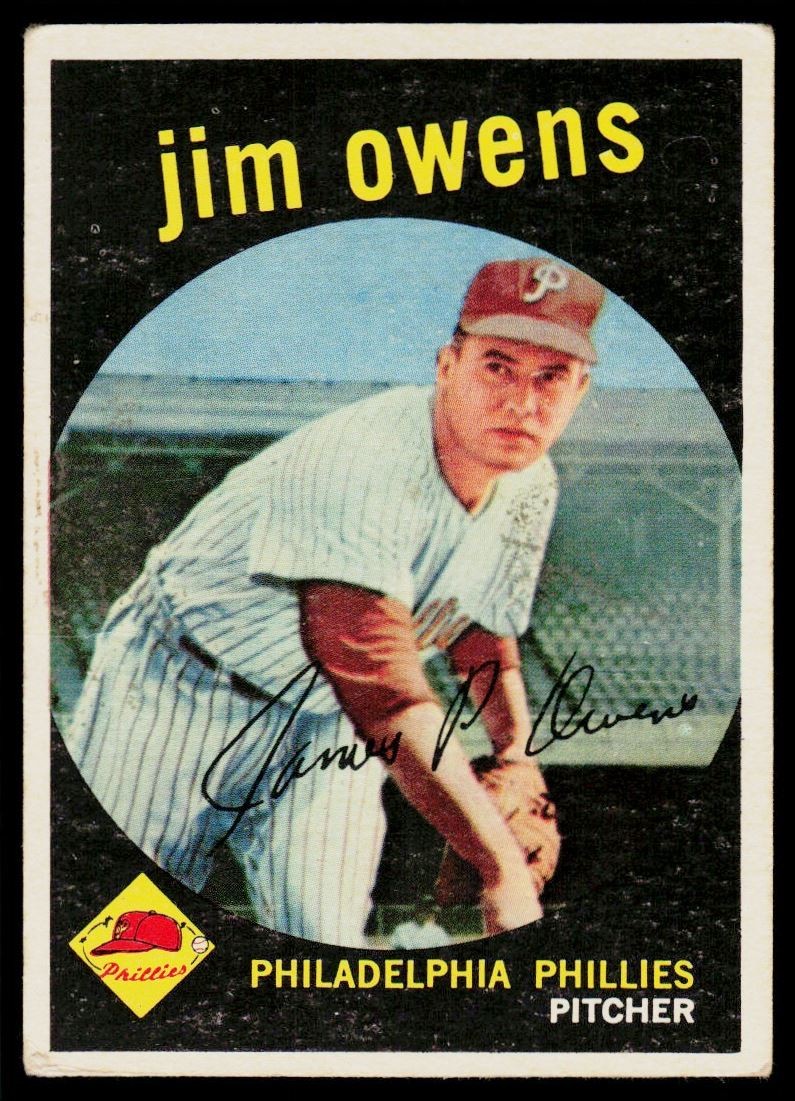 1959 Topps Jim Owens Philadelphia Phillies #503