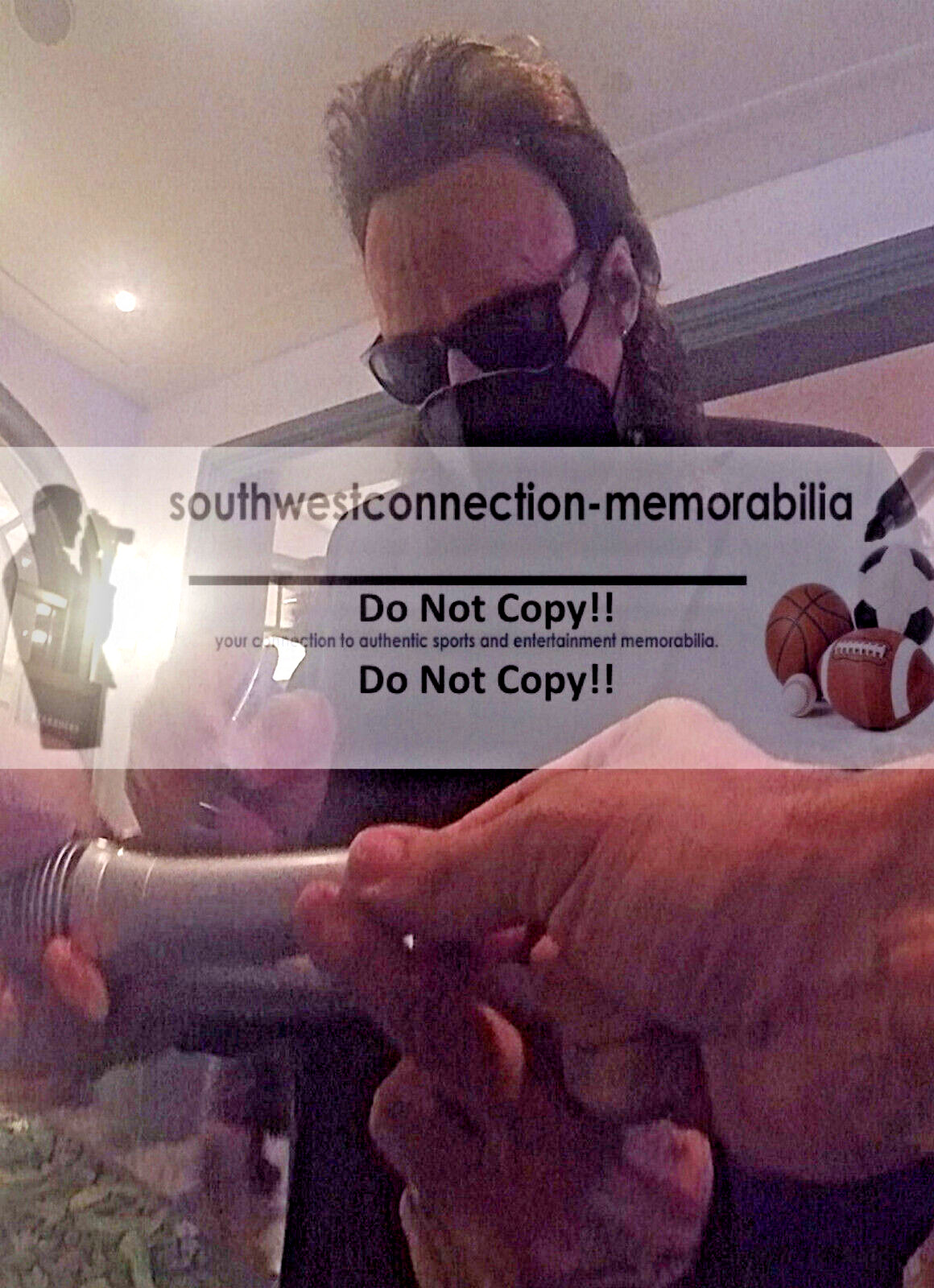 WWE Jimmy Hart Signed Microphone Mouth of the South Beckett COA Proof Autograph