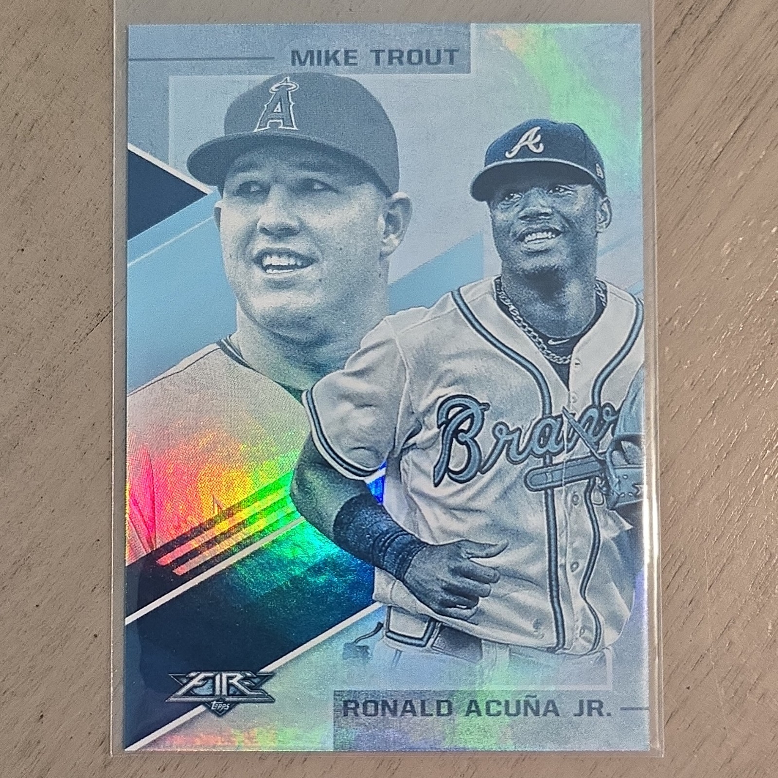 2019 Topps Fire Lasting Legacies Blue Chip Ronald Acuna Jr Acuña Mike Trout za5