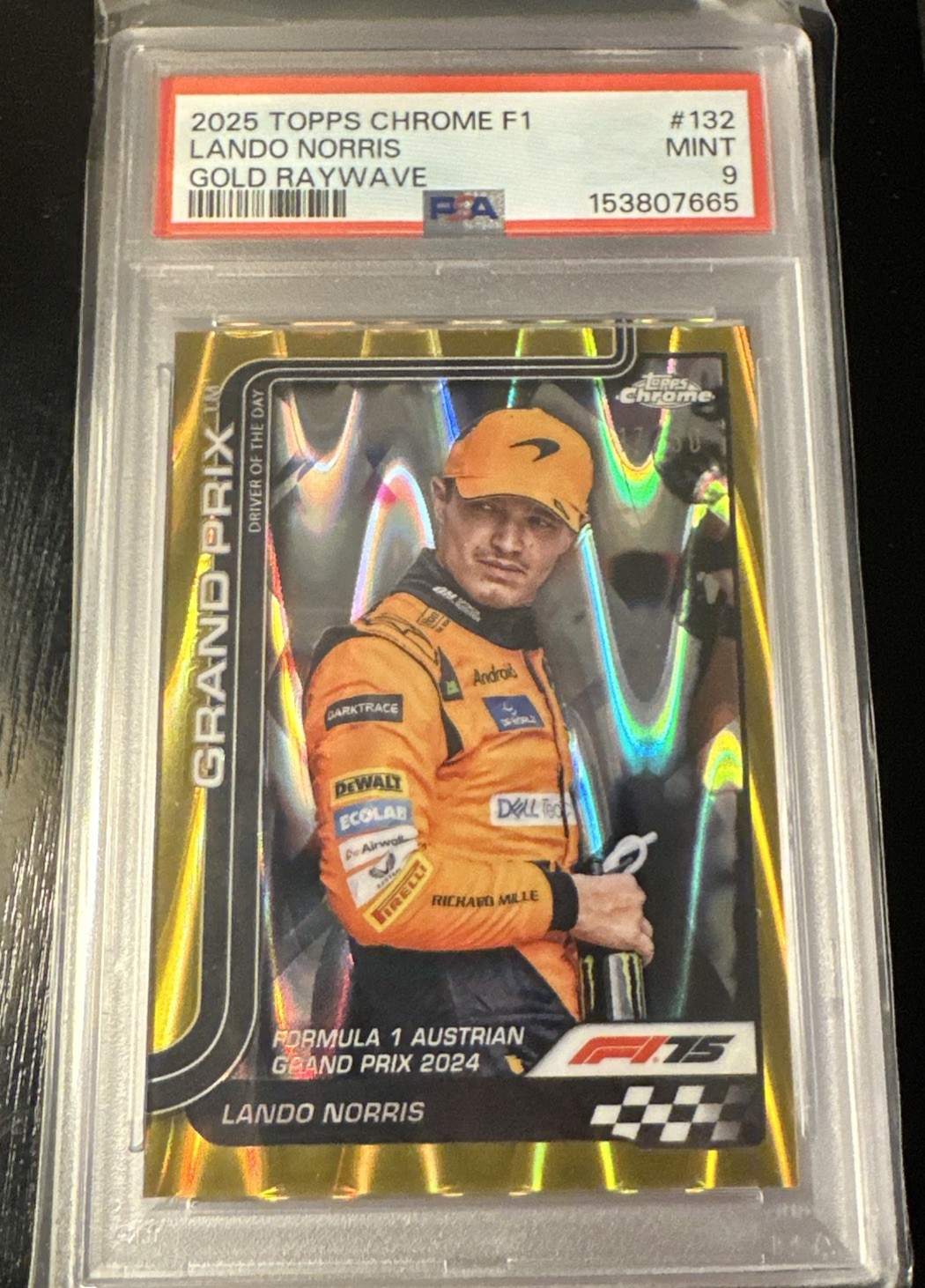 2025 Topps Chrome F1 Lando Norris Gold RayWave Refractor #/50 POP 1 None Higher