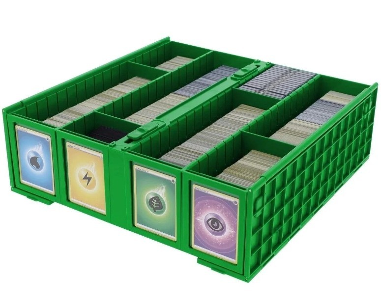 BCW Collectible Card Bin 3200 Ct – Green – Fits BCW Magnetics and Toploaders