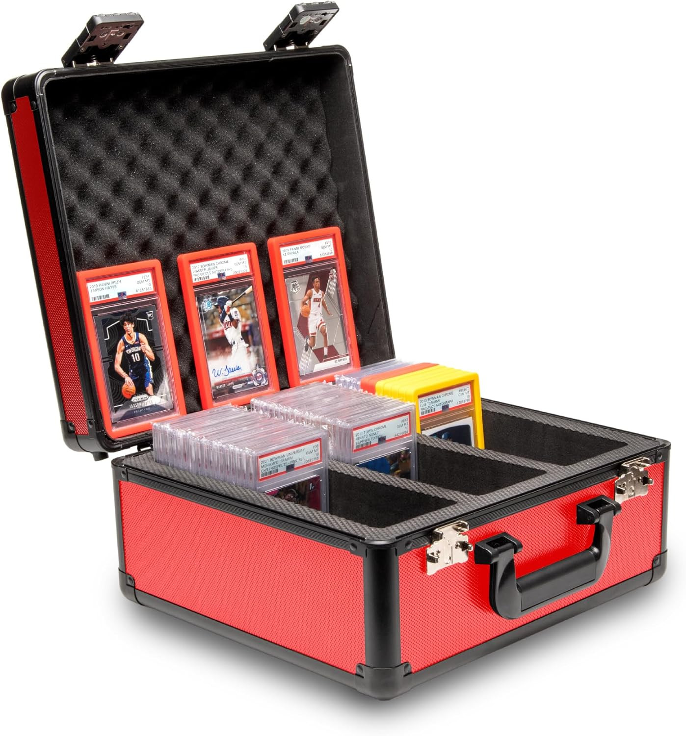 SLAB ARMOR 3 Row Graded Card Storage Box for 120+ PSA Slabs – Red