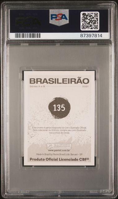 MARCOS LEONARDO 2021 Panini Brasileirao Rookie Sticker #135 * PSA 10 GEM * gb