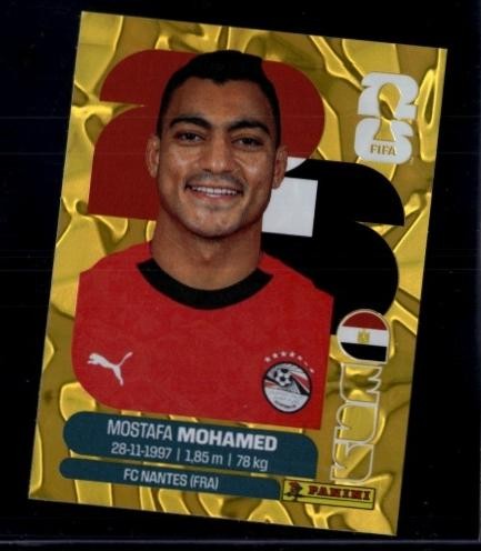 2026 Panini World Cup Sticker Collection Mostafa Mohamed Egypt Gold Crumple