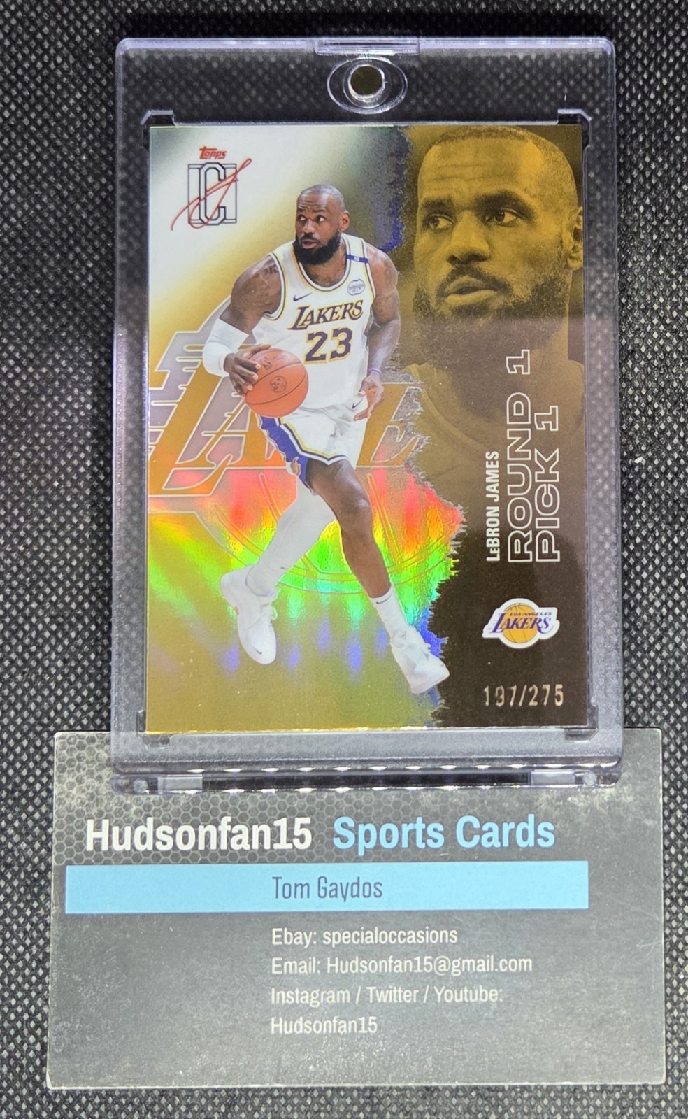 Lebron James 2025-26 Topps Signature Class #51 Yellow 197/275 Los Angeles Lakers
