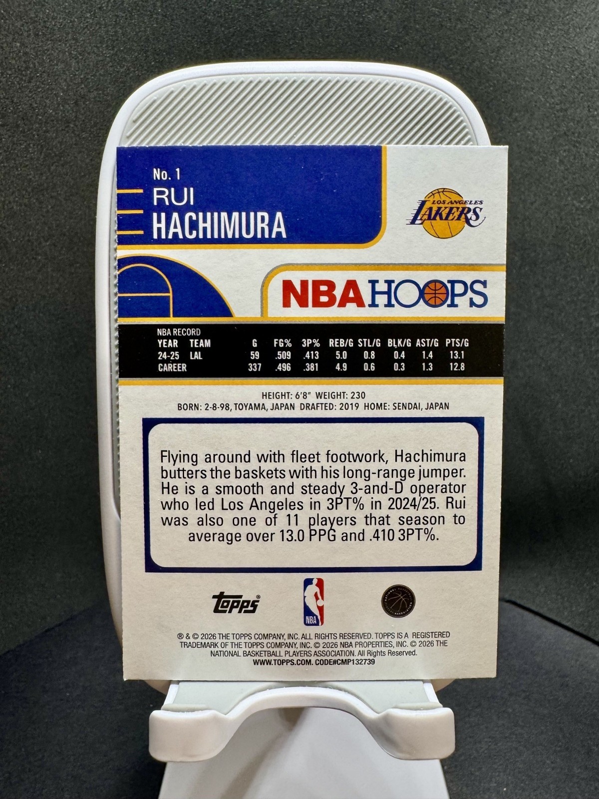2025-26 Topps NBA Hoops Rui Hachimura #1 Green Foil – Lakers