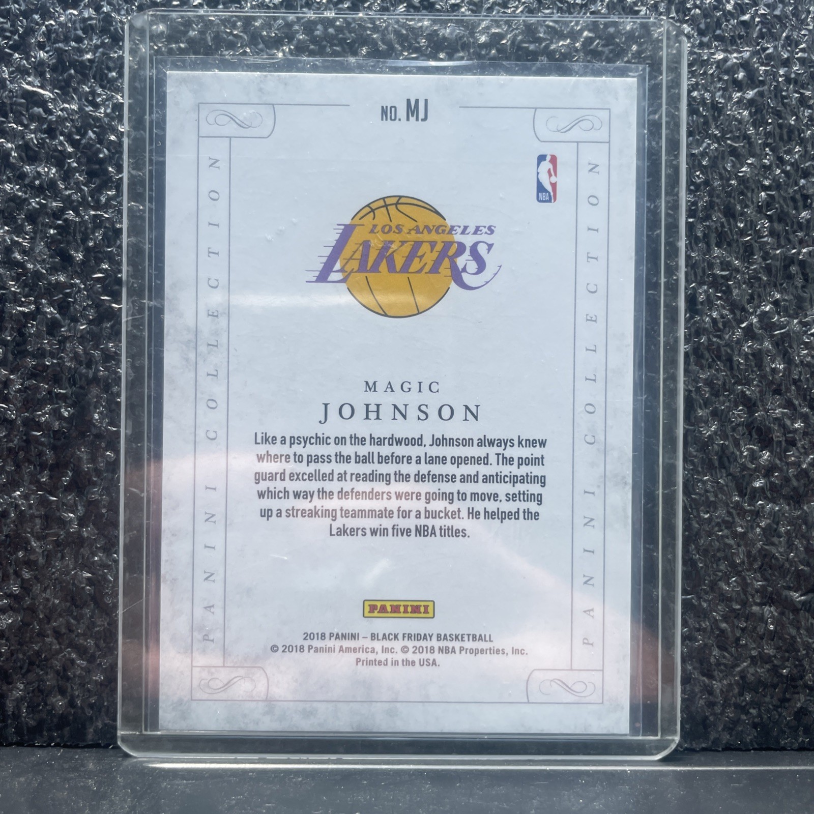 2018 Panini Black Friday – Panini Collection Magic Johnson #MJ /199