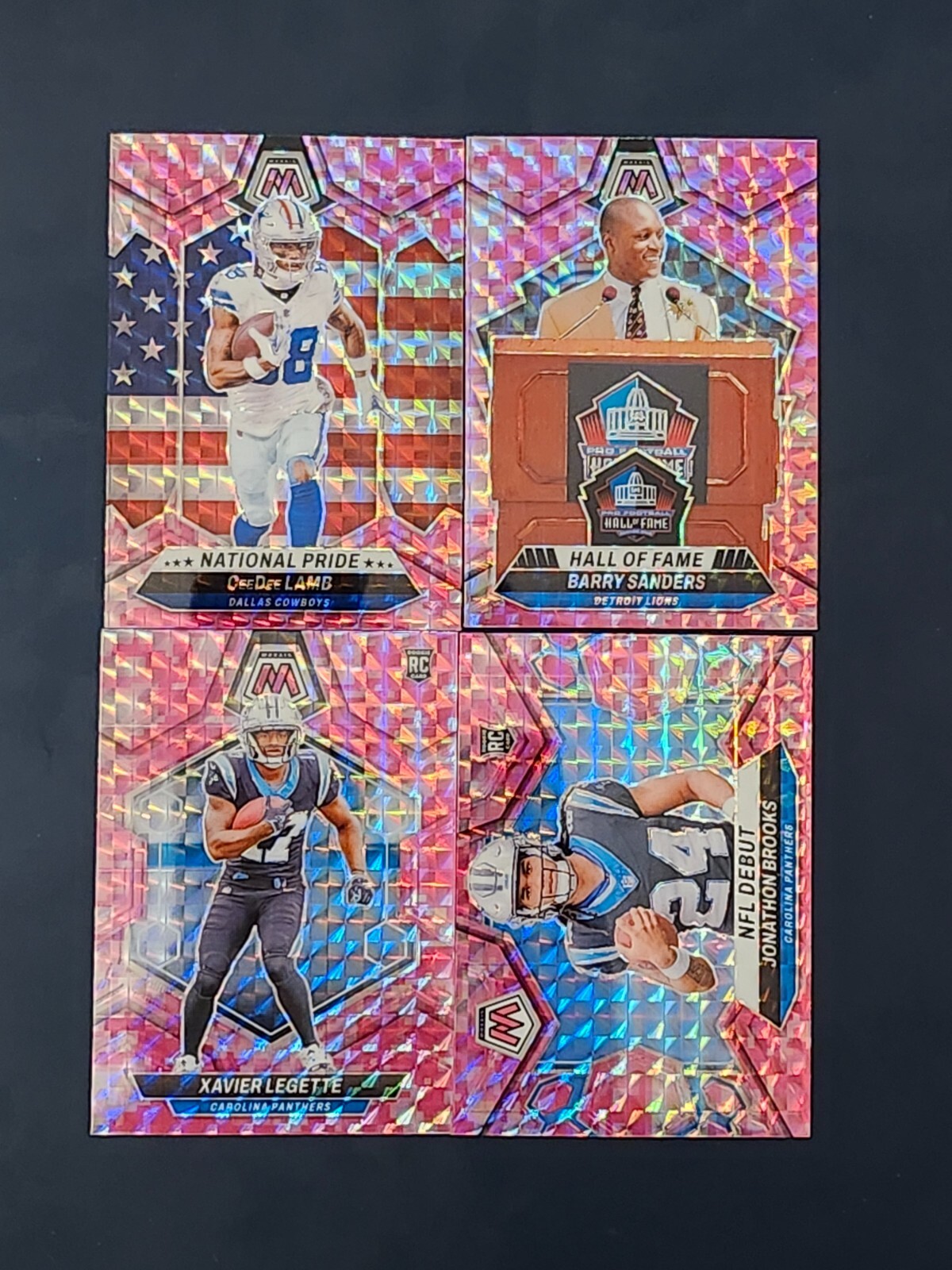 2024 Mosaic Football CAMO PINK PRIZMS 251-400 with Rookies You Pick the Card