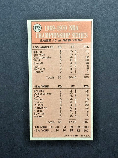 1969-70 TOPPS NBA Basketball CHAMPIONSHIP Photo Album game #5 Bill Bradley