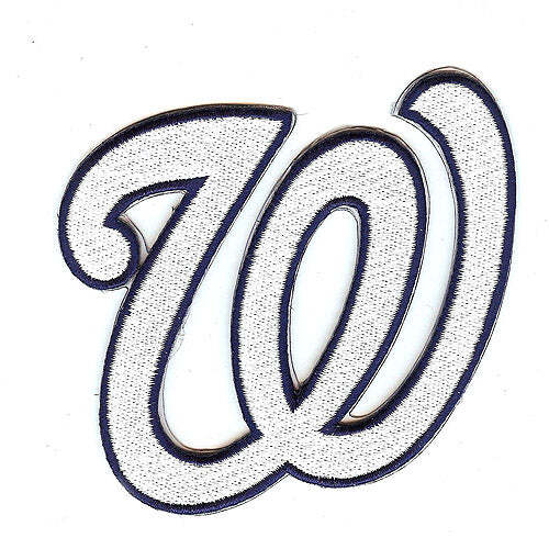 Washington Nationals Chest Logo Patch Jersey ‘W’ White Letter 2009 MLB Emblem