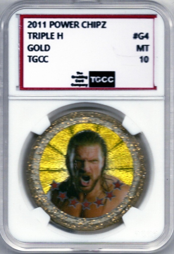 2011 Topps WWE Power Chipz Gold Triple H #G4