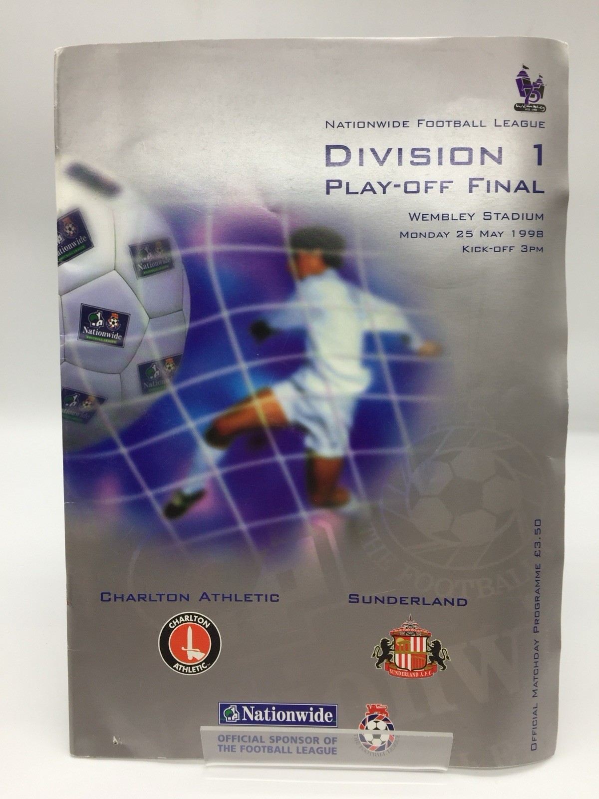RARE 1998 Division 1 Play Off Final Programme + Ticket SUNDERLAND CHARLTON