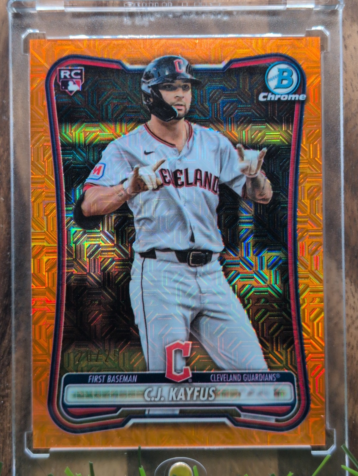2026 Bowman Chrome C.J Kayfus RC Orange Mojo /25 – Guardians