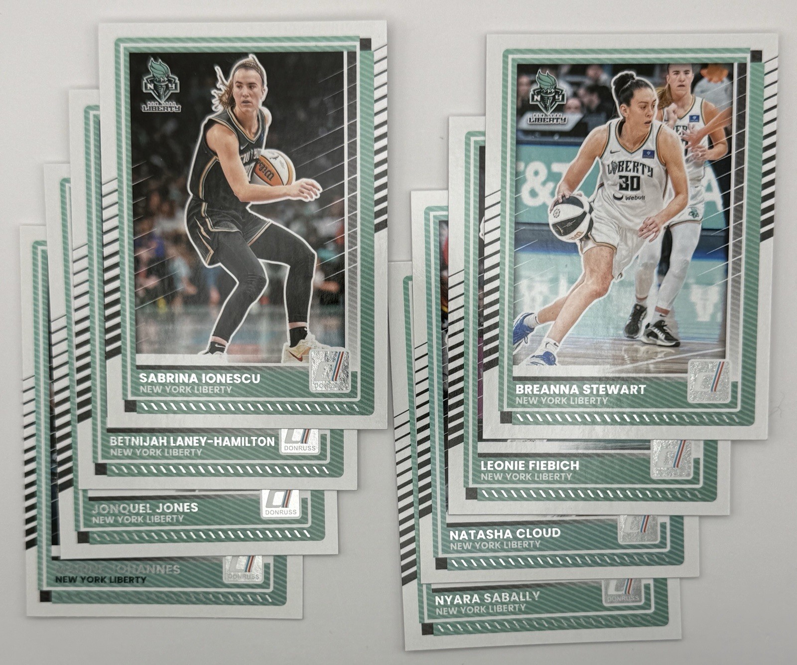 2025 Panini Donruss WNBA NY Liberty Team Set (8) Sabrina Ionescu Breanna Stewart