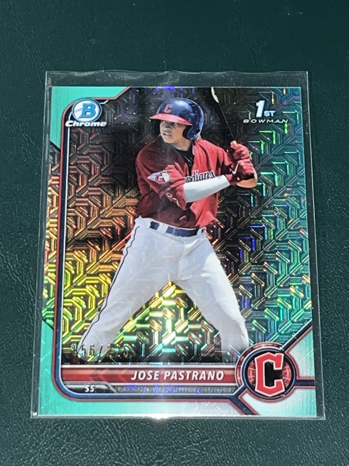 2022 Bowman Chrome MOJO REFRACTOR Jose Pastrano AQUA /225