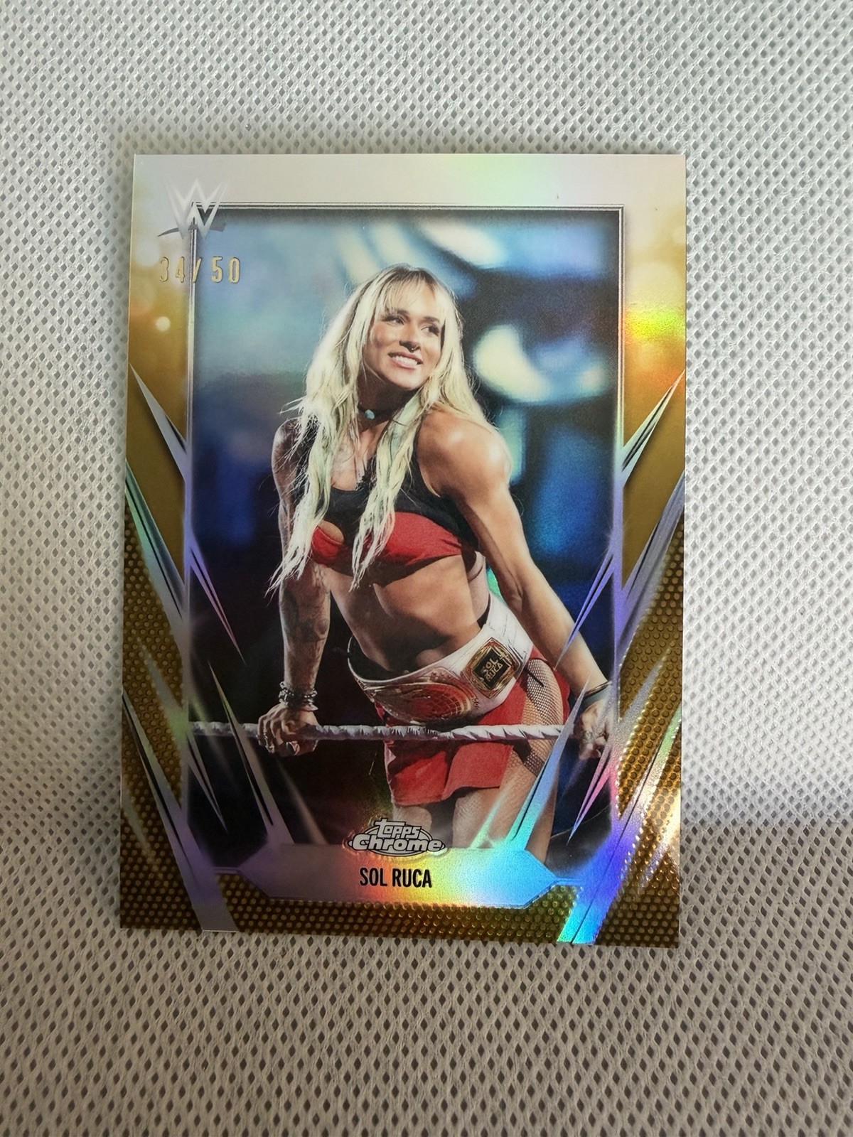 2026 Topps Chrome WWE # 34 Sol Ruca Gold /50