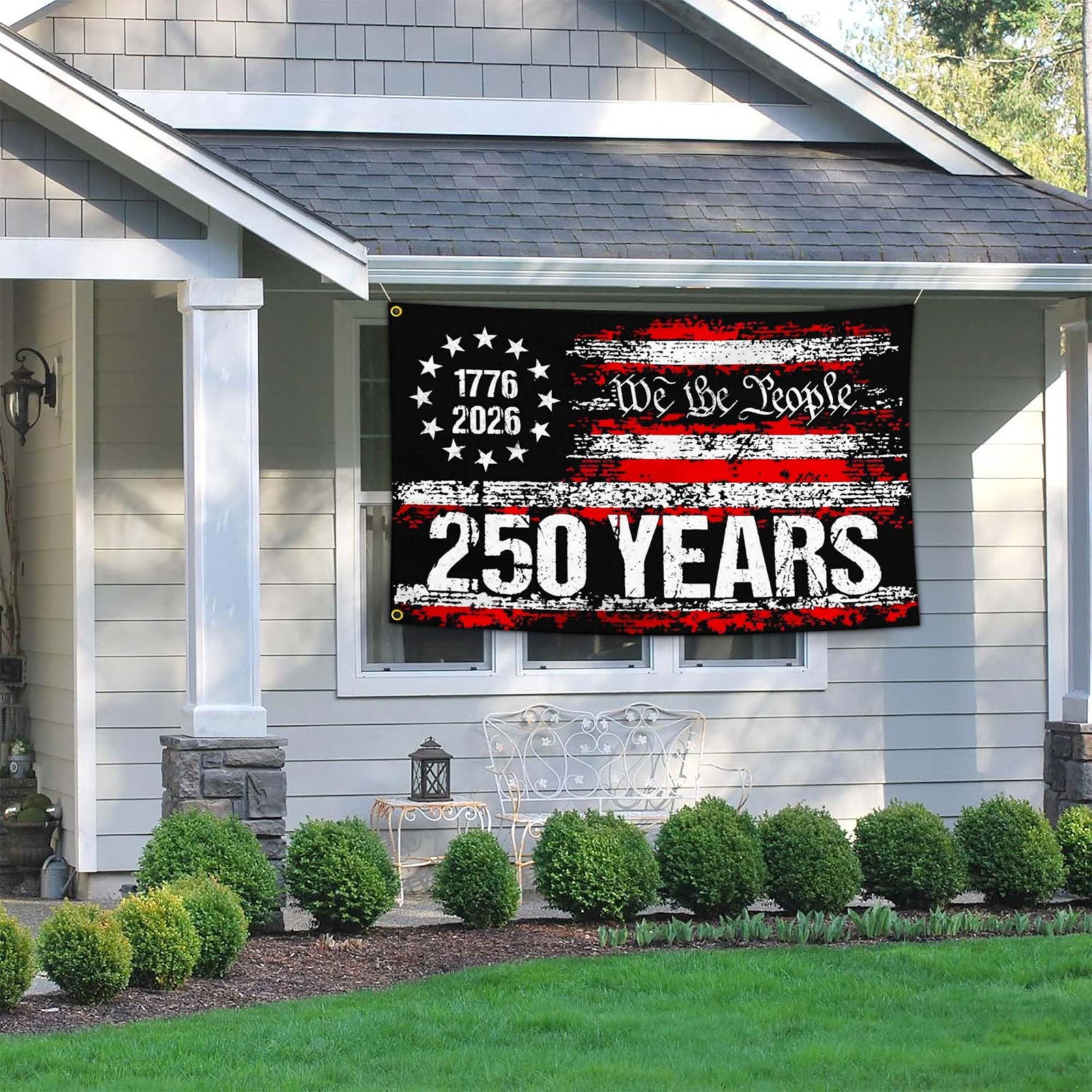 Yesuavt 250 Anniversary USA Flag 250th Years American Black