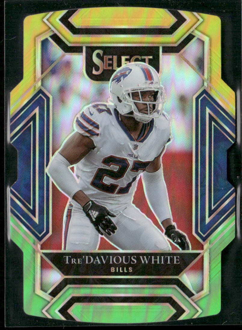 2021 Panini Select #206 Tre’Davious White Green and Yellow Prizm Die Cut