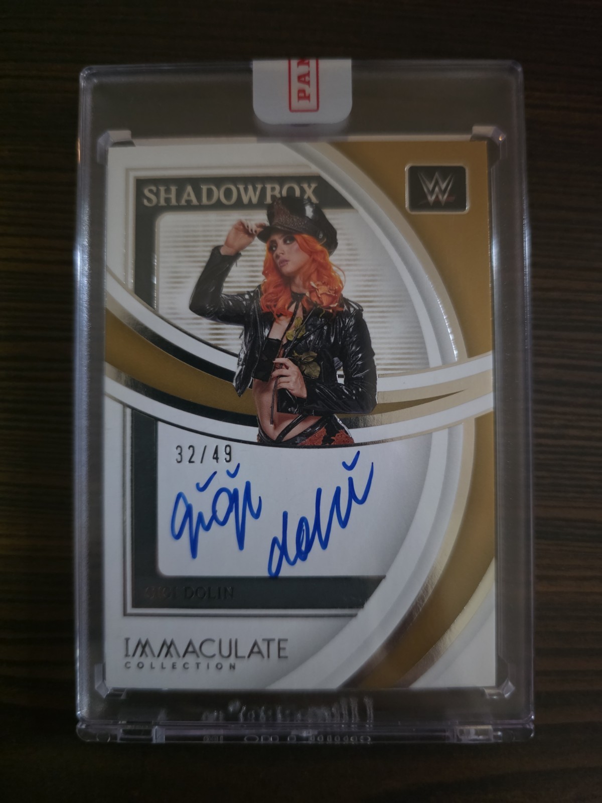 Panini 2022 Immaculate WWE Shadowbox Signatures Gigi Dolin Auto SEALD SH-GGD /49